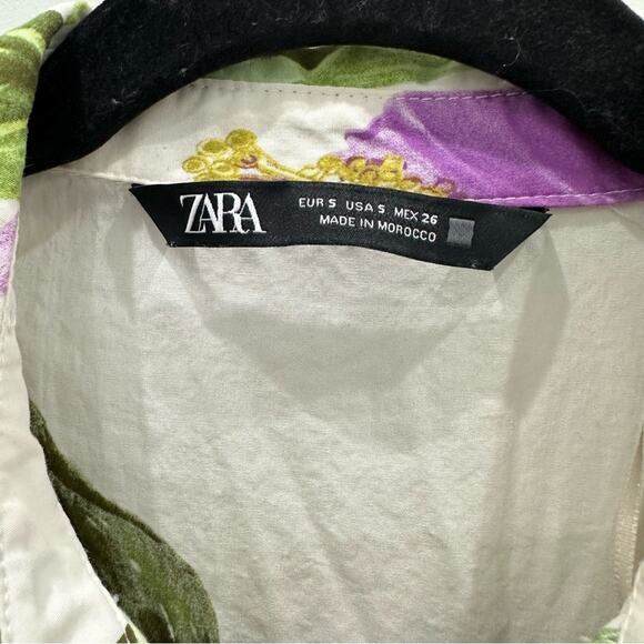 Zara Floral Printed Belted Shirt Midi Dress. Blogger fave. - Picture 15 of 16